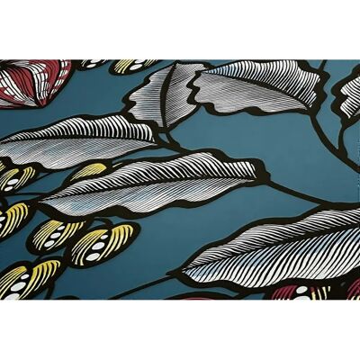 Profhome Blue Floral Non-woven Wallpaper - Wallcovering Profhome Blue Floral Non-woven Wallpaper - Wallcovering
