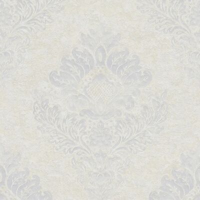 Carta da parati Profhome 379015-GU - Stile Barocco Bianco Argento Carta da parati Profhome 379015-GU - Stile Barocco Bianco Argento