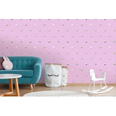 Profhome 381432-GU Papier Peint Non Tissé Rose Motif Animal - Chambre Enfant - Publicité Profhome 381432-GU Papier Peint Non Tissé Rose Motif Animal - Chambre Enfant - Publicité