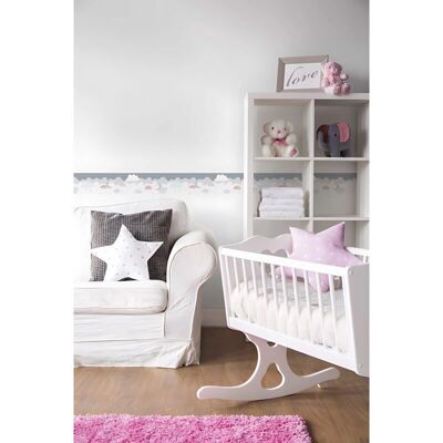Profhome 403743-GU Borde de papel pintado autoadhesivo texturizado gris - Decoración de paredes Profhome 403743-GU Borde de papel pintado autoadhesivo texturizado gris - Decoración de paredes
