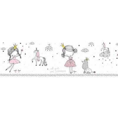 Profhome 403755-GU Rose Gris Blanc Bordure Auto-adhésive Texturée - Papier Peint - Publicité Profhome 403755-GU Rose Gris Blanc Bordure Auto-adhésive Texturée - Papier Peint - Publicité