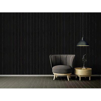 Profhome - Black and Gold Striped Non-woven Wallpaper - 0.70m x 10.05m Profhome - Black and Gold Striped Non-woven Wallpaper - 0.70m x 10.05m