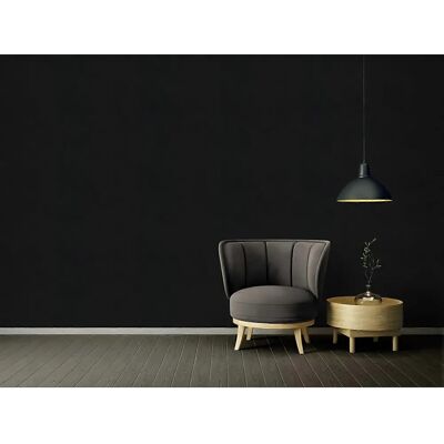 Profhome Black Textured Non-woven Wallpaper - Wallpaper Profhome Black Textured Non-woven Wallpaper - Wallpaper