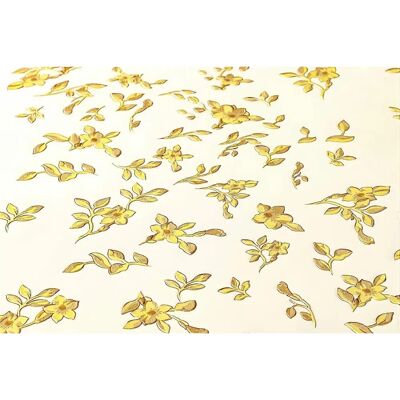 Profhome Gold Floral Non-woven Wallpaper - Wallpaper Profhome Gold Floral Non-woven Wallpaper - Wallpaper