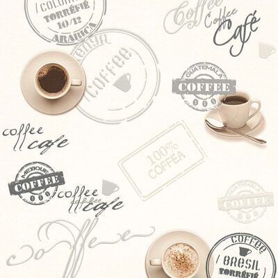 Profhome Vinyl Tapete - Texturierte Creme Beige Braun - Tapete Profhome Vinyl Tapete - Texturierte Creme Beige Braun - Tapete