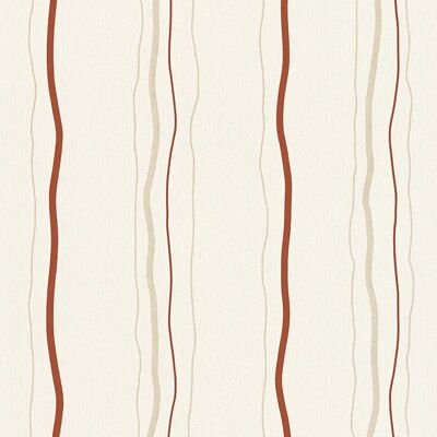 Profhome 958731-GU Non-woven Wallpaper - Wavy Textured - Cream/Red/Beige - 5.33 m2 Profhome 958731-GU Non-woven Wallpaper - Wavy Textured - Cream/Red/Beige - 5.33 m2
