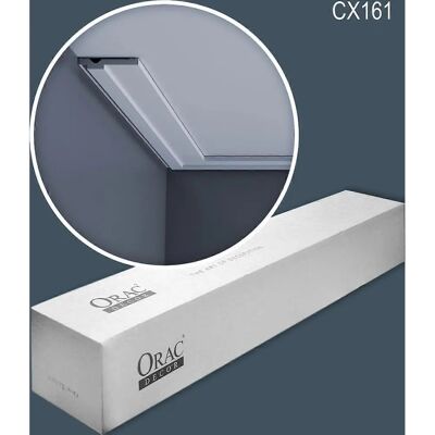Orac Decor AXXENT Duropolymer White Crown Mouldings - Cornice 4m Orac Decor AXXENT Duropolymer White Crown Mouldings - Cornice 4m