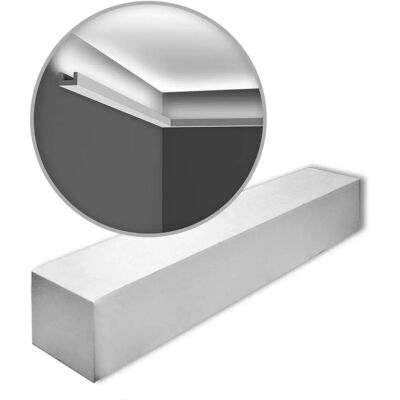 Orac Decor AXXENT Moldura de esquina - 8m, Blanco, Resistente - Cornisa Orac Decor AXXENT Moldura de esquina - 8m, Blanco, Resistente - Cornisa