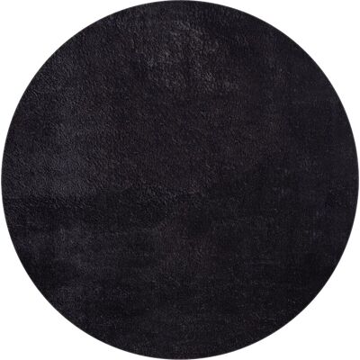 La Alfombra Relax Antideslizante Lavable de Poliéster Negro - Alfombra La Alfombra Relax Antideslizante Lavable de Poliéster Negro - Alfombra