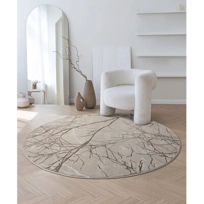 THE CARPET Mila Beigernder Teppich - Teppich 200cm Ø THE CARPET Mila Beigernder Teppich - Teppich 200cm Ø