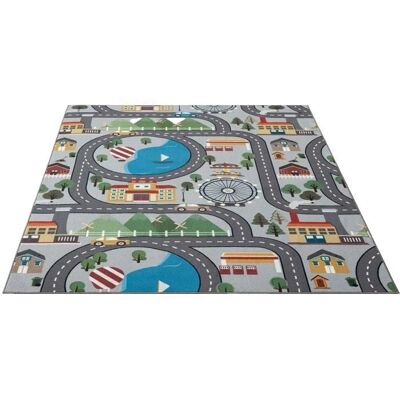 THE CARPET Happy Life Grauer Kinder Spielteppich - Teppich THE CARPET Happy Life Grauer Kinder Spielteppich - Teppich