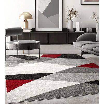 THE CARPET Pearl 240x330cm Rot Gemusterter Rechteckiger Teppich - Teppich THE CARPET Pearl 240x330cm Rot Gemusterter Rechteckiger Teppich - Teppich