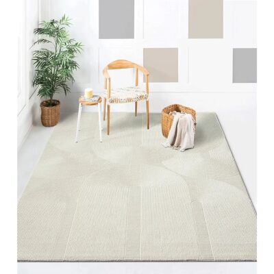 The Carpet Lima - 160x230cm Beige Designer Recyceltes Polyester Waschbarer Teppich The Carpet Lima - 160x230cm Beige Designer Recyceltes Polyester Waschbarer Teppich