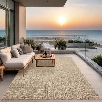 THE CARPET Kansas - Natur, 160x230cm, Outdoor, Jute-Look, Robust THE CARPET Kansas - Natur, 160x230cm, Outdoor, Jute-Look, Robust