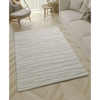 Teppich Everest - Moderner Hochflor-Teppich in Beige für Wohnzimmer Teppich Everest - Moderner Hochflor-Teppich in Beige für Wohnzimmer