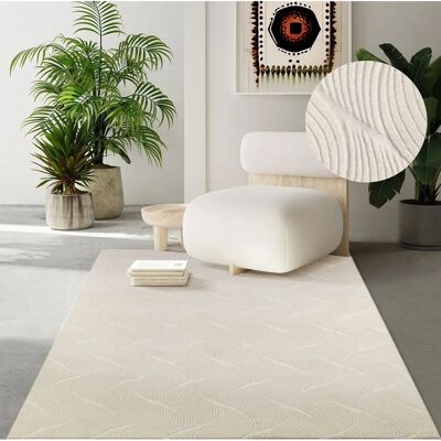 THE CARPET Stilo Beigener moderner 3D-Teppich THE CARPET Stilo Beigener moderner 3D-Teppich