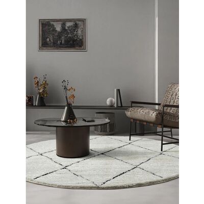 THE CARPET Bahar Shaggy - Hochflor Teppich, Beige, 30mm, Ø120cm - Teppich THE CARPET Bahar Shaggy - Hochflor Teppich, Beige, 30mm, Ø120cm - Teppich