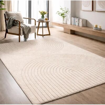 THE CARPET Eclipse Beige 160x220cm Moderner Wohnzimmer Teppich THE CARPET Eclipse Beige 160x220cm Moderner Wohnzimmer Teppich