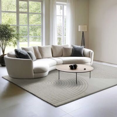 THE CARPET Elisa - Moderner Grauer Geometrischer Rechteck-Teppich THE CARPET Elisa - Moderner Grauer Geometrischer Rechteck-Teppich