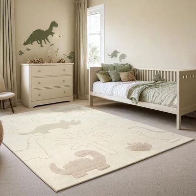 THE CARPET Elisa Kids - Langlebiger beiger Kinderzimmer-Teppich 200x280cm THE CARPET Elisa Kids - Langlebiger beiger Kinderzimmer-Teppich 200x280cm