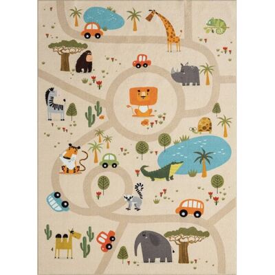 THE CARPET Happy Life Beiger Kinderteppich - Spielteppich THE CARPET Happy Life Beiger Kinderteppich - Spielteppich