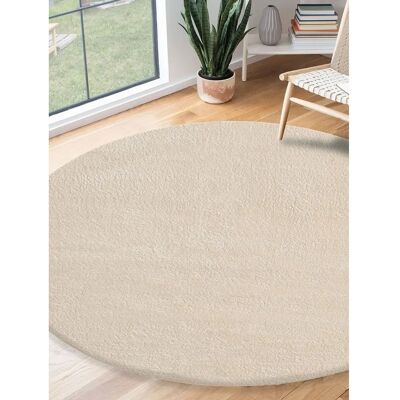 THE CARPET Relax round Tapis Beige - Tapis rond - Publicité THE CARPET Relax round Tapis Beige - Tapis rond - Publicité