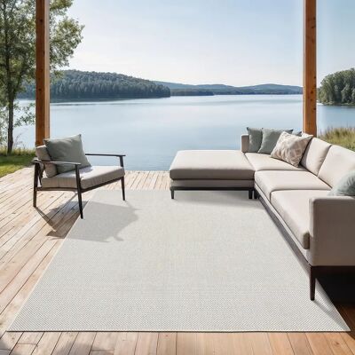 THE CARPET Mistra - Robuster Beigeteppich 160x220cm für drinnen & draußen THE CARPET Mistra - Robuster Beigeteppich 160x220cm für drinnen & draußen