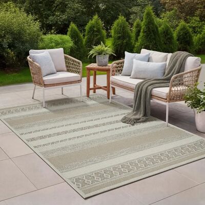 THE CARPET Calgary - Geometrisches Muster Moderner Robuster In-Outdoor-Teppich THE CARPET Calgary - Geometrisches Muster Moderner Robuster In-Outdoor-Teppich