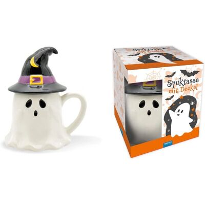 Trötsch Gespenst Tasse mit Deckel - Halloween Keramiktasse Trötsch Gespenst Tasse mit Deckel - Halloween Keramiktasse