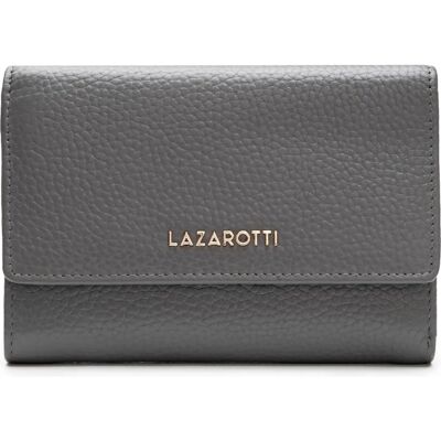 Lazarotti Bologna Leder Geldbörse - 14cm - Dunkelgrau Lazarotti Bologna Leder Geldbörse - 14cm - Dunkelgrau