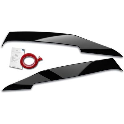 RDX W205 Koplampen Eyelids - Voor, Glanzend zwart ABS RDX W205 Koplampen Eyelids - Voor, Glanzend zwart ABS
