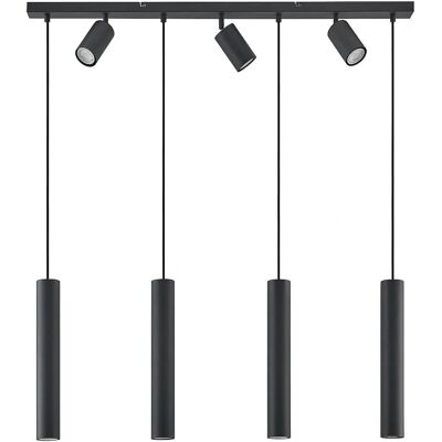Lindby Sanad Suspension Noire Moderne avec 7 douilles GU10 - Salon & Salle à Manger Lindby Sanad Suspension Noire Moderne avec 7 douilles GU10 - Salon & Salle à Manger