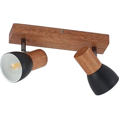 Lindby Nowoczesny Czarny Drewniany Spot na Sufit - Lampa sufitowa Lindby Nowoczesny Czarny Drewniany Spot na Sufit - Lampa sufitowa