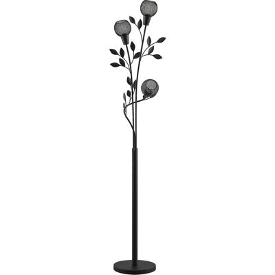 Lindby Kanye Floor Lamp - Black - 3 Bulbs - Floral Design Lindby Kanye Floor Lamp - Black - 3 Bulbs - Floral Design
