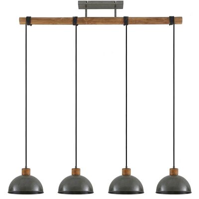 Lindby Durbis Vintage Lampada Sospensione Marrone in Legno - 4 Luci E27 Lindby Durbis Vintage Lampada Sospensione Marrone in Legno - 4 Luci E27