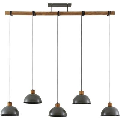 Lindby Durbis Vintage Brown Wood Pendant Lamp - Pendant lamp Lindby Durbis Vintage Brown Wood Pendant Lamp - Pendant lamp