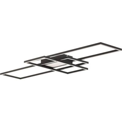 Lindby Ismera Ceiling Lamp - Modern Black Aluminum 3-Frame LED Plafond Lindby Ismera Ceiling Lamp - Modern Black Aluminum 3-Frame LED Plafond