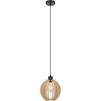 Lampa wisząca Clay Envostar - Czarna, Jasne drewno - Lampa wisząca Lampa wisząca Clay Envostar - Czarna, Jasne drewno - Lampa wisząca