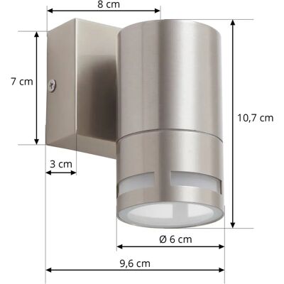 Lindby Azemina Lámpara de Pared Exterior Gris - Acero GU10 Lindby Azemina Lámpara de Pared Exterior Gris - Acero GU10