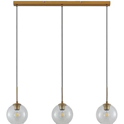 Lindby Moderne Schwarze Glaskugel Pendelleuchte - 3 Lampen - E27 Lindby Moderne Schwarze Glaskugel Pendelleuchte - 3 Lampen - E27