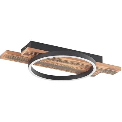 Lindby Sentoa nowoczesna drewniana brązowa LED sufitowa lampa - Lampa sufitowa Lindby Sentoa nowoczesna drewniana brązowa LED sufitowa lampa - Lampa sufitowa