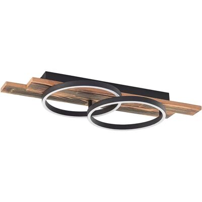 Lindby Sentoa Brown Wooden LED Ceiling Light - Ceiling Light Lindby Sentoa Brown Wooden LED Ceiling Light - Ceiling Light