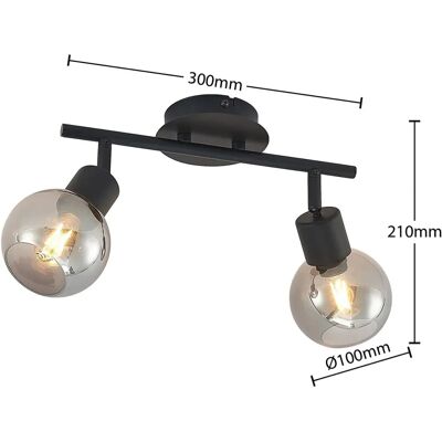 Lindby Eridia Luz de Techo Negra Moderna - Lámpara de Techo Lindby Eridia Luz de Techo Negra Moderna - Lámpara de Techo