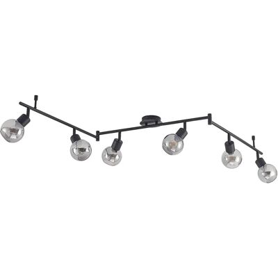 Lindby Eridia Czarna lampa sufitowa z 6 żarówkami - Seria oświetlenia sufitowego Lindby Eridia Czarna lampa sufitowa z 6 żarówkami - Seria oświetlenia sufitowego
