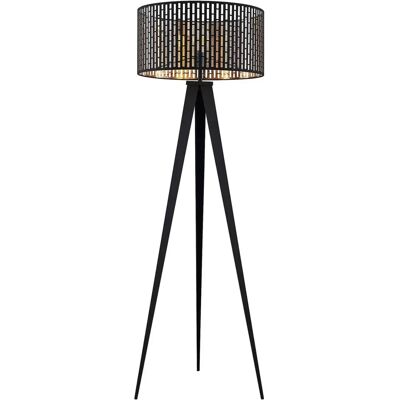 Lindby Black Tripod Floor Lamp - Adjustable, Metal, Cozy Atmosphere Lindby Black Tripod Floor Lamp - Adjustable, Metal, Cozy Atmosphere