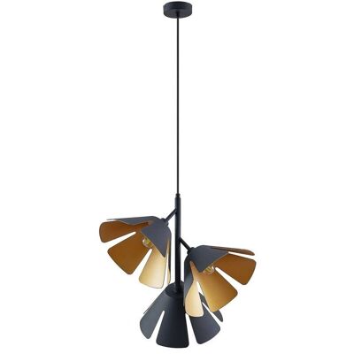 Lucande Jemmily Black/Gold Pendant Lamp - 3 Lights Lucande Jemmily Black/Gold Pendant Lamp - 3 Lights
