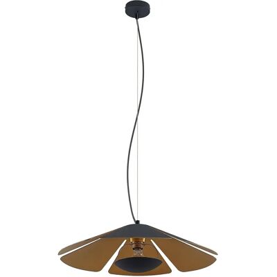 Lampada sospensione Lucande Jemmily - Nero/Oro - Ø60 - Design elegante Lampada sospensione Lucande Jemmily - Nero/Oro - Ø60 - Design elegante