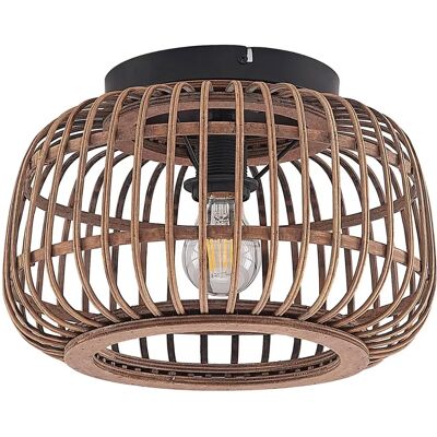 Lindby Bominio Lampada da soffitto - Rattan, 33cm - Nero satinato Lindby Bominio Lampada da soffitto - Rattan, 33cm - Nero satinato