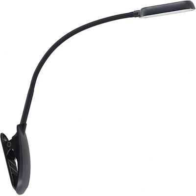 PRIOS Najari LED-lampe med klemme - Sort - Genopladeligt batteri PRIOS Najari LED-lampe med klemme - Sort - Genopladeligt batteri