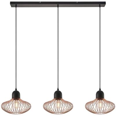 Luminaires suspendus Justinos de Lindby - Noir Métal 3 Lumières Luminaires suspendus Justinos de Lindby - Noir Métal 3 Lumières